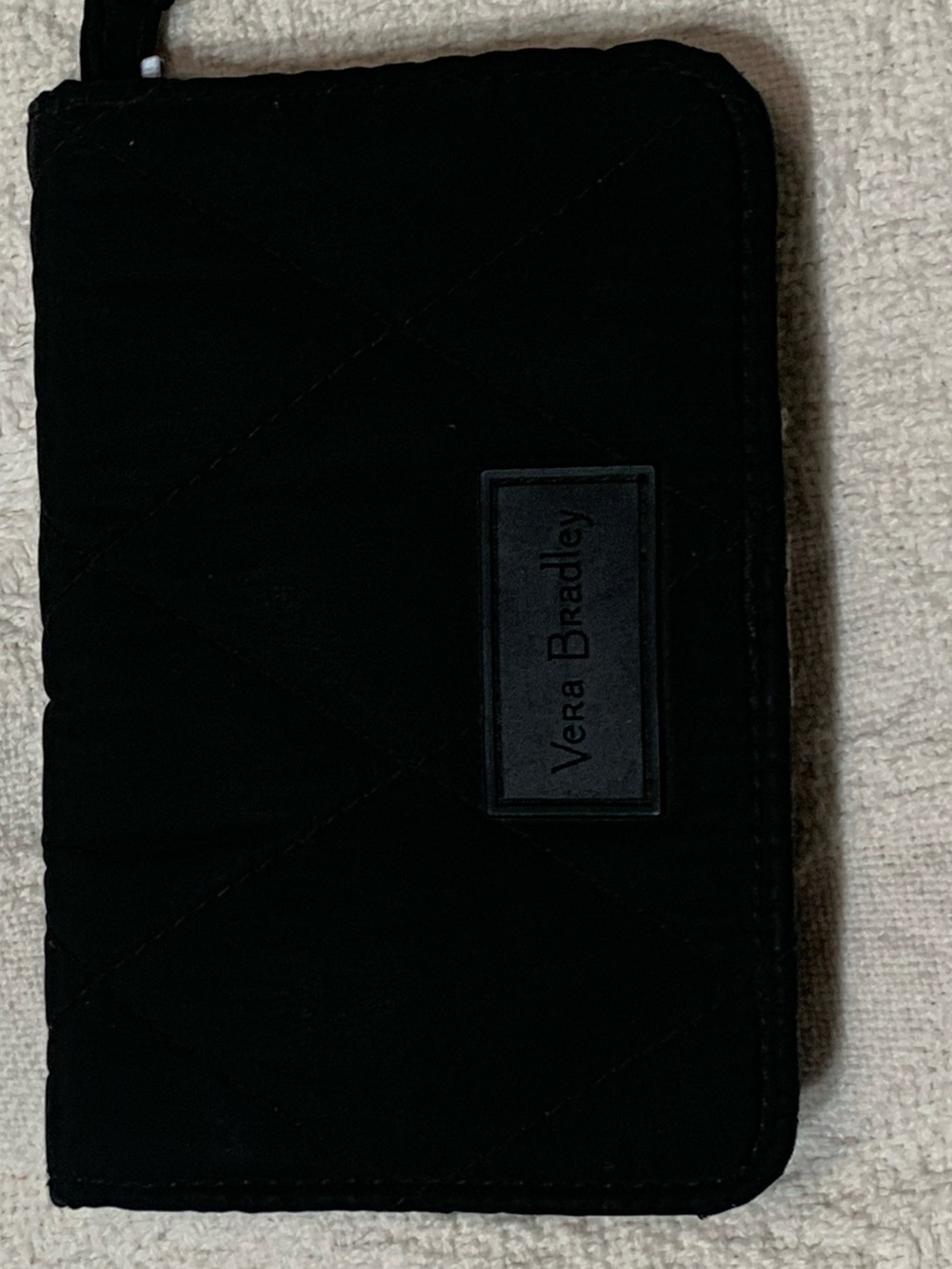 Vera Bradley Black Quilted Wristlet Wallet